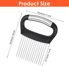Onion Slicer Holder Large Onion Cutter Vegetable Chopper Kitchen Food Slicer Practical Meat Tenderizer Tool Stainless Steel Tomato Slicers for Slicing Onions Kiwifruit Tomato Avocados Eggs Lemon Meat