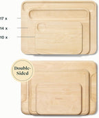 Caraway Cutting Board - Large (17 x 12”) - Double Sided Wood Cutting Board - Made From FSC-Certified Birch Wood - Food-Safe Mineral Oil & Wax Finish
