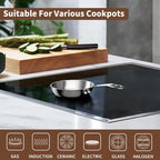 Macevia 0.12QT Mini Pot for Precision Melting, 4 Inch Small Sauce Pan with Handle, 18/10 Stainless Steel Butter Warmer Ideal for Kitchen, Restaurant, Camping & RV Use - Silver