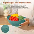 Homienly 9.6 inch Serving Bowls, Large Serving Dishes for Wedding Parties, 60 Oz for Salad, Side Dishes, Pasta, Oval Shape, Microwave & Dishwasher Safe, Set of 4, Multi Color