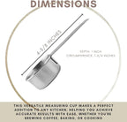 1/8 Cup Stainless Steel Measuring Cup | Sturdy Metal 30 ml | 30 cc | 1 oz | Single Cup for Wet and Dry Ingredients | Great for use as 1/8 Cup Coffee Scoop - 4 PK