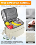 esouler Lunch Box for Women/Men Insulated Lunch Bag Large Capacity Reusable Lunch Tote Leak Proof Lunch Bags for Work Picnic, Beige