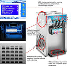 3 Flavor Soft Ice Cream Machine Commercial Soft Serve Ice Cream Maker Sorbet Frozen Yogurt Gelato LED Display Desktop Type 1200W 110V