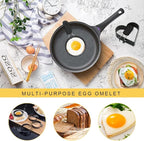 Pancake Batter Dispenser with Squeeze Handle for Precise Portion Control, Clear Measuring 4 Cup Batter Separator for Cookie Cake Waffles Muffin with 4 Egg Ring Molds