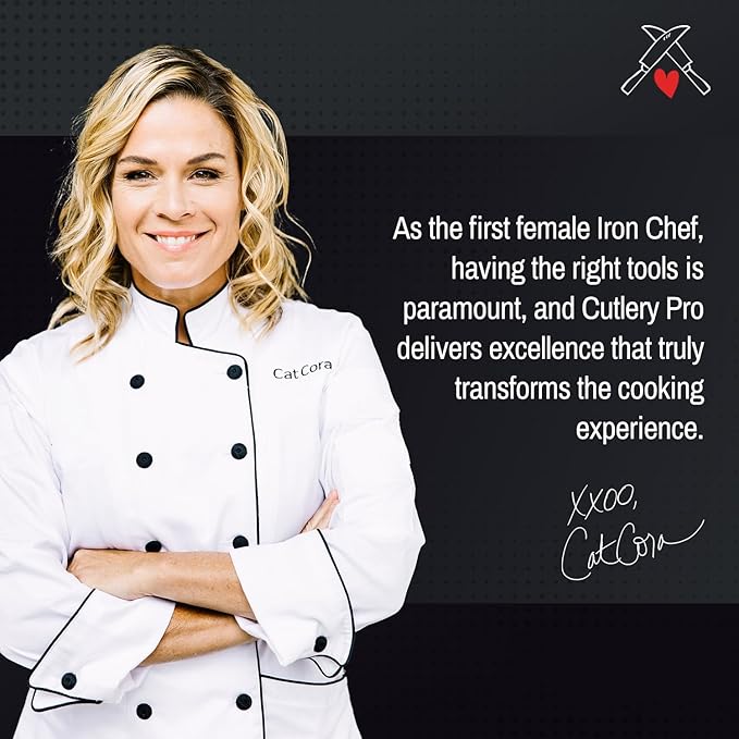 CatCora Melon Baller, Professional 18/8 Stainless Steel Dual Blades 10/15-Millimeter for Melon Balls and Garnishes, Ergonomic Soft-Grip Handle