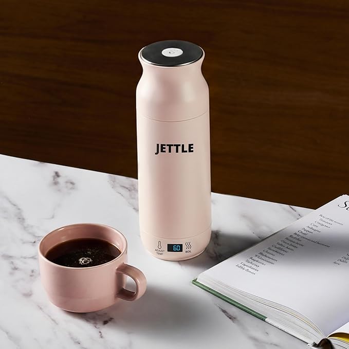 Electric Kettle - Travel Portable Heater for Coffee Tea Milk Soup - Stainless Steel Travel Water Boiler tea pot with Temperature Control - LED - Automatic Power Off - 450ml - Kitchen Appliance