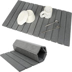 Stone Drying Mat for Kitchen Counter, Stone Dish Drying Mat Foldable, Super Absorbent Diatomaceous Earth Quick-drying Draining Mat for any Kitchen Countertop (Dark Gray B, 23.6”x15.4”)