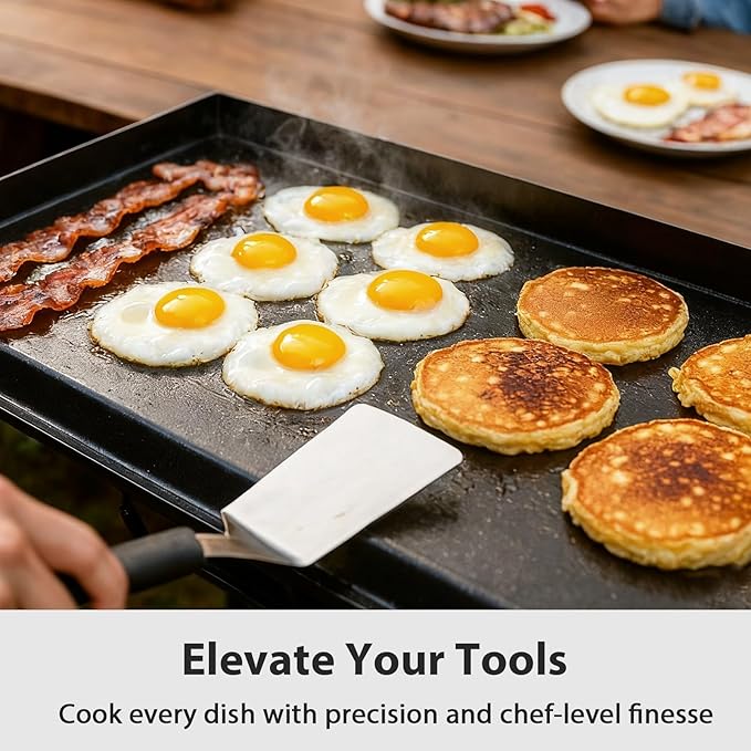 Utheer 32" x 14" Ceramic Nonstick Cast Iron Griddle for Camp Chef 2 Burner Stove, Fits SG60 EX60 DB60 YK60, Oven-Safe Up to 500°F, Rust-Resistant Flat Top Camp Chef Accessory, Easy to Clean