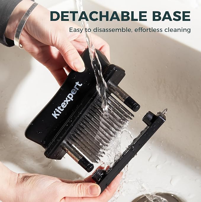 Kitexpert Meat Tenderizer 36 Ultra Sharp Blades Meat Tenderizer Tool with Stainless Steel Needle, Detachable Base for Easy Cleaning, Heavy Duty Tenderizer for Chicken, Steak