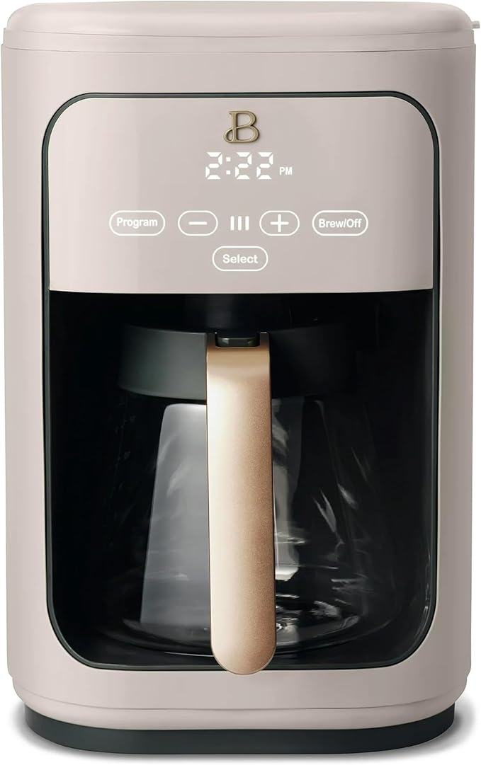 Beautiful Large Capacity 14-Cup Programmable Coffee Maker with 1-4 Cup Mode & Charcoal Filter by Beautiful