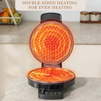 Heart Waffle Maker, Heart Shaped Waffle Iron 5 Slices, Mini Waffle Makers with 8'' Non-stick Plates, Adjustable 5 Browning Control, Cool Touch Handle, Easy to Clean, 1000W