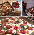 11 Inch Baking Sheets Pan Nonstick Set of 2, Walooza Cookie Sheet Replacement Toaster Oven Tray, Deep Size 2 inch Bakeware, Non Toxic & Heavy Duty & Easy Clean