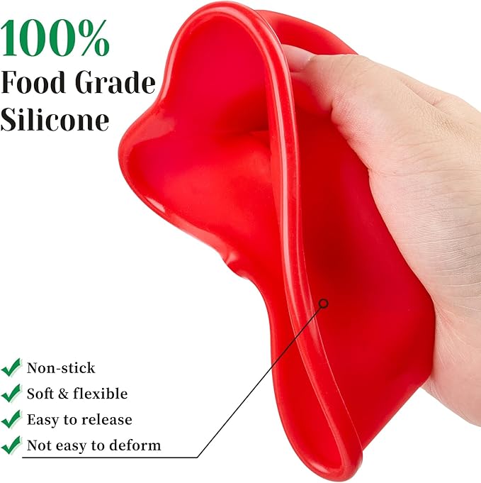 4 Inch Mini Heart Shaped Cake Pans, 2 Pack Nonstick Small Heart Silicone Baking Molds for Cheesecakes, Chocolate Cakes, Brownies