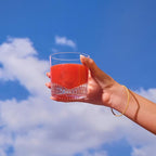 NUDE Whiskey Glasses Set of 4 – Caldera 9.25 oz Lead-Free Crystal Old Fashioned Rocks Glasses for Whisky, Scotch & Bourbon – V-Shape Motif Base, Dishwasher Safe Barware