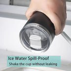 Navy Soft Touch 20oz Stainless Steel Insulated Tumbler with MacSlider Lid - Spill Proof,Durable Thermal Cup For Men,Iced Coffee Travel Tumbler, Water Bottle & Smoothies Reusable
