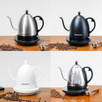 Bonavita Cosmopolitan 1.0L Gooseneck Electric Kettle, Stainless Steel Water Boiler for Coffee Brew and Tea Precise Pour Control, 6 Preset Temps, Glass Touch Panel, 1200W Fast Boil, Mirror Polished