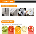 WICHEMI Electric Vegetable Slicer Commercial Fruit Slicer Cabbage Shredder Machine 2 IN 1 Manual Electric Vegetable Slicers Machine Stainless Steel Food Slicing Machines