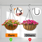 36 Pcs S Hooks for Hanging with Safety Buckle, 3.5 inch Heavy Duty Metal S Shaped Hooks Stainless Steel for Hanging Kitchen Utensil, Cups, Pots, Plants, Bags, Hats (Black)