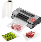 Premium Vacuum Sealer Machine for Food Storage – Dual Pressure Modes, Wet/Dry Sealing, Built-in Cutter & Bag Storage, Canister & Marinate Functions, Pulse Vacuum Control – Stainless Steel