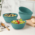 Homienly Wheat Straw Bowl Sets of 6-36oz Cereal Bowls,Microwave and Dishwasher Safe Bowls,Soup Bowl Sets Alternative for Plastic Bowls for Serving Soup,Salad(Green)