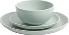 Gibson Home Rockaway Dinnerware, Teal Matte, Service for 4 (12pcs)
