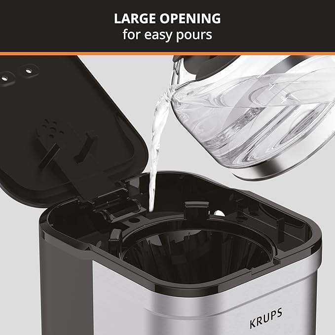 KRUPS Simply Brew Compact 5 Cup Coffee Maker: Stainless Steel Design, Pause & Brew, Keep Warm, Reusable Filter, Drip-Free Carafe (Pack of 4)