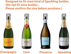 Champagne Sealer Stopper, BGMAX 3 Pack Stainless Steel Sparkling Wine Bottle Plug Sealer Set with a Longer Sealing Plug, Gifts Accessories for Champagne