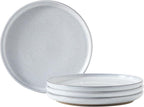 Ceramic Dinner Plates Set of 4,Stoneware 8 Inch,Microwave,Dishwasher and Oven Safe,Porcelain Dessert Plates for Pasta,Salad and Steak,Dishes Set for Kitchen,Scratch Resistant,White