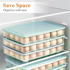 3 Pcs Deviled Egg Containers with Lid,72 Count Plastic Egg Holder and Deviled Egg Injector Piping Tool,Portable Storage Carrier Fridge Stackable Countertop Egg Platter for Easter Picnic Party