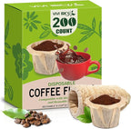 VIVI SKY Disposable K Cup Coffee Filters,200 Count Coffee Filter Paper Filters for Keurg Brewers Single Serve 1.0 and 2.0, Use with Reusable K Cup Coffee Pods (200, Unbleached)