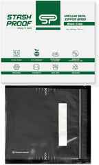 Resealable Zipper Vacuum Seal Bags 7" x 8" (100 Count) 5.5 Mil (Black and Clear) - BPA Free Commerical Grade Food Saver for Storage, Sous Vide, Cookies, Candy, Meal Prep Packaging, Candy, Sealer Bag