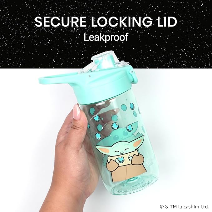 Yoobi Star Wars X Grogu Bento Box, Ice Pack & Water Bottle Set – Gift for Kids and Tweens – 3 Compartment Lunch Box, Dishwasher & Microwave Safe – BPA & PVC Free, Leakproof