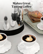 18L 4.8Gal Large Capacity Stainless Steel Electric Coffee Percolator,Hot Cafe Dispenser with Auto Keep-Warm and Fast Brew,for Party Buffet Catering