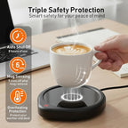Coffee Mug Warmer, Cup Warmer for Desk with Auto Shut Off Smart Temperature Settings, Electric Beverage Tea Water Milk Heater for All Cups and Mugs, Heating Plate Candle Wax Warmer