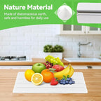 Stone Drying Mat for Kitchen Counter, Stone Bath Mats for Bathroom, Quick Dry Diatomaceous Earth Mat, Foldable Non-Slip Stone Mat for Bathroom Dishes Bottles Cups, Match Any Countertop, 15.8''x11.8''