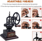 Manual Burr Coffee Grinder,Home Vintage Style Wooden Hand Crank Coffee Maker Grinder