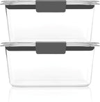 Rubbermaid Brilliance BPA-Free Food Storage Containers, Medium Deep, 4.7 Cup, 2-Pack, Airtight & Leak-Proof, Microwave & Dishwasher Safe