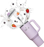 Cirkul 40oz. Lilac Stainless Steel Tumbler with Handle, All-Day StrawSip™, Double-Wall Insulated