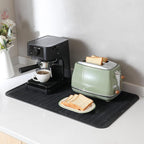 Silicone Dish Drying Mat for Multiple Usage,Easy clean,Eco-friendly,Heat-resistant Silicone Mat for Kitchen Counter or Sink,Refrigerator or Drawer Liner Black 3XL 28 inches x 18 inches