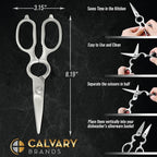 Kitchen Scissors for Food | Professional Chef Endorsed | Kitchen Shears Heavy Duty | All Purpose | Dishwasher Safe | Stainless Steel | Luxurious Design for Cooking Food, Meat, Poultry