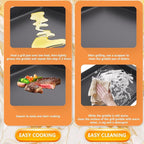 Universal Flat Top Griddle, Cast Iron BBQ Griddle for Electric/Gas/Charcoal Grill/Stove, 18.6 x14" Griddle Inserts for Weber Charbroil Camp Chef,Nonstick Coating Cooking Skillet Pan for Outdoor