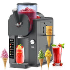 Ice Cream Maker, Slushie Machine for Home, Slushy Machine 70 oz Margarita Machine with 6 Preset Programs for Ice Cream, Frozen Yogurt or Gelato, Adjustable Thickness, Gray
