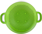 Mintra Home Plastic Strainer Colanders Set: 3, 3.5 and 5 Quart (Green) Double Strong Handles and Deep Bowl, Safe BPA-Free - Use for Pasta, Noodles, Spaghetti, Vegetables (Assorted Sizes 3pk)
