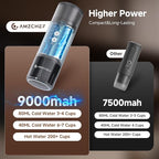 AMZCHEF Portable Coffee Maker Rechargeable w/ 9000mAh Battery, 2-in-1 Travel Espresso Maker for Ground/NS Capsules, Car Espresso Machine Self-Heating for Camping, RV, Hiking, Office, Aluminum