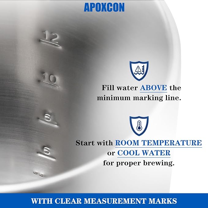 Electric Coffee Percolator Stainless Steel Coffee Maker with Clear Brew Progress Tough Glass Knob and On/OFF Switch Classic Coffee Pot with Keep Warm & Cordless Serve No Aluminum (12 Cup)