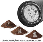 Manual Coffee Grinder Stainless Steel S2C Conical Burr Coffee Grinder, Capacity 20g Hand Coffee Bean Grinder, Double Bearing Positioning