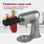 Meat Tenderizer Attachment Compatible with All KitchenAid and Cuisinart Stand Mixers, Meat Tenderizer with Stainless Steel Gears, Tenderize Meat More Smoothly and Cooking Effortless, Black