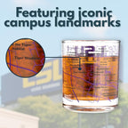 Greenline Goods – University of LSU Tigers College Whiskey Glasses (Set of 2), 10 oz – Full-Color Logo + Campus Map