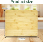 Air Fryer Accessories for Ninja Foodi DT251 DT201 SMART Countertop Convection Toaster Oven,14.7"×11.5" Bamboo Cutting Board With Heat-Resistant Non-Skid Silicone Feet,100% Organic Bamboo
