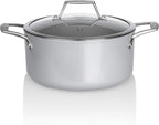 TECHEF - CeraTerra Collection, 5-quart Ceramic Nonstick Soup Pot with Glass Lid (PFAS, PTFE, and PFOA Free), Made in Korea (5-quart)